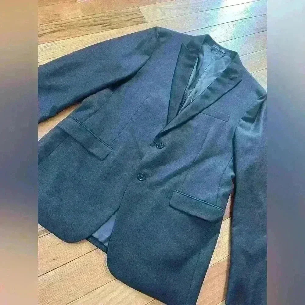 Ralph Lauren Mens Blazer Gray 100% Wool 2 Button Lined Jacket Sport Coat Sz 42L - Picture 2 of 16